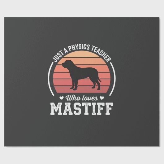 マスティフ 物理教師 犬好き ラッピングペーパー (フラット)