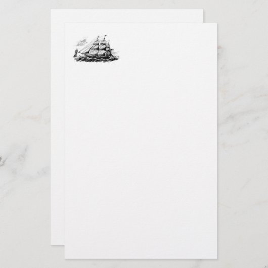 マステッド船の静止 便箋 (正面/裏面)