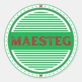 マステーグ市誇りエンブレム - ウェルシュアイデンティティ ラウンドシール