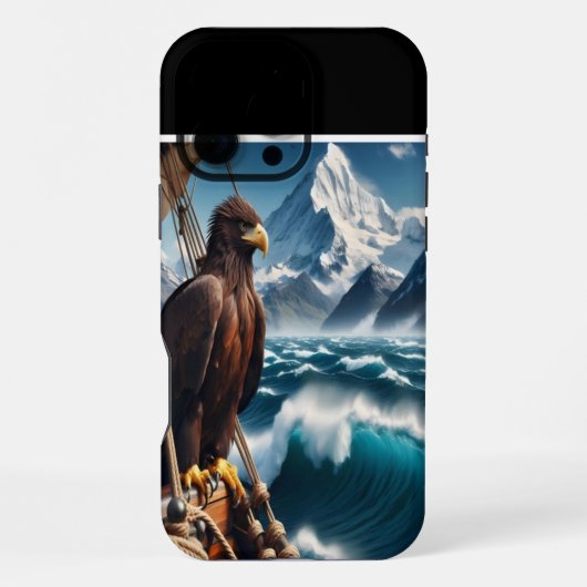 マストからの鷲の視線 iPhoneケース (裏面)
