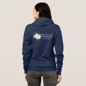 マストの中心のジッパーのフード付きスウェットシャツ(wmns) パーカ (裏面フル)