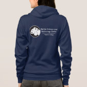 マストの中心のジッパーのフード付きスウェットシャツ(wmns) パーカ (裏面)