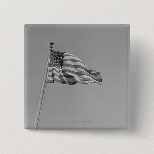 マストの米国旗 缶バッジ (正面)