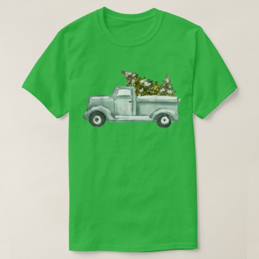 マストラックにクリスマスツリー Tシャツ (デザイン正面)