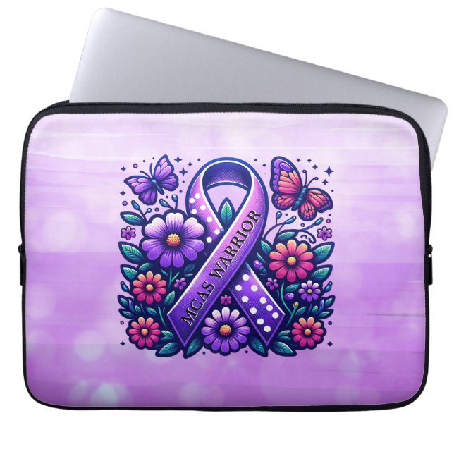 マスト細胞活性化症候群MCAS戦士 ラップトップスリーブ (正面)