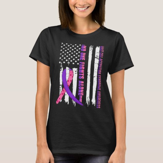 マスト細胞活性化症候群No One Fight Alone U Tシャツ (正面)