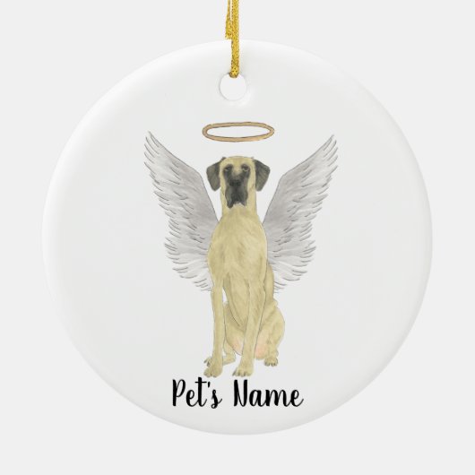 マスドフォーン グレートデーン 追悼記念 セラミックオーナメント (裏面)