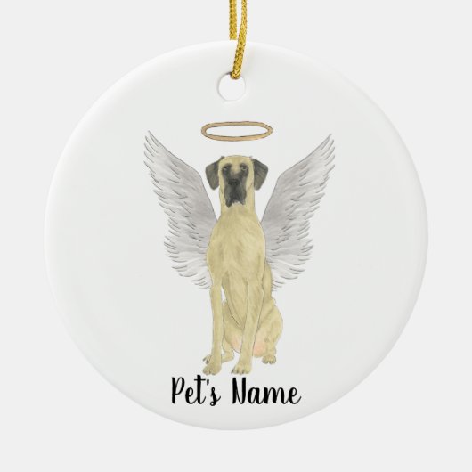 マスド フォーン グレートデーン 追悼記念 セラミックオーナメント (正面)