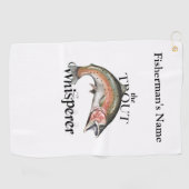 マスパーソナライズされたウイスパーラライト魚釣りタオル ゴルフタオル (横)