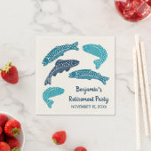 マスパーソナライズされたフィッシュリタイアメントパーティー スタンダードカクテルナプキン (インサイチュ)