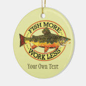 マスユーモアのあるフライ釣り セラミックオーナメント (左)
