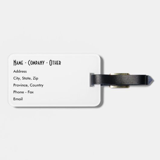 マスユーモアのある魚釣り ラゲッジタグ (裏面横)