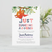 マスロスジャストぶら下がったブルーのまわりに男の赤ちゃん 招待状 (スタンド正面)