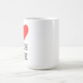 マスロックの四角ステッカーが好き コーヒーマグカップ (中央)