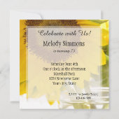 マスンジャーにひまわり 誕生日 招待状 (裏面)