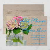 マスンジャーに入ったエレガントな花 招待状 (正面/裏面)