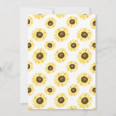 マスンジャーに入った黄色のひまわり ベビーシャワーの招待状 招待状 (裏面)