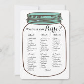 マスンジャー2個  ブライダルシャワーゲーム 財布 | ウィッシュ 招待状 (正面)