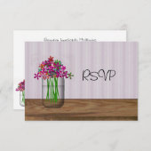 マスンジャー・オブ・フラワーズ ウェディング・レセプション 返信カード 招待状 (正面/裏面)