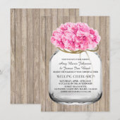 マスンジャー ピンク 紫陽花 ウェディング 招待状 hyd1 (正面/裏面)