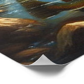 マス威厳のある湖を捕獲するワシ ポスター (角)