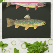 マス漁師 キッチンタオル (折り畳み)