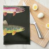 マス漁師 キッチンタオル (四つ折り)