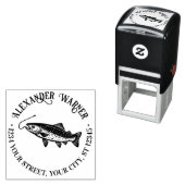 マス素朴、釣り針名差出人住所 セルフインキングスタンプ (インサイチュ)