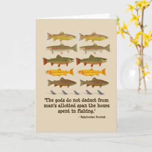 マス釣りカード カード (黄色い花)