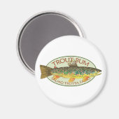 マス釣りマスのバムユーモアのある磁石 マグネット (正面/裏面)