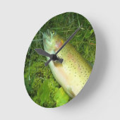 マス釣り針 ラウンド壁時計 (傾斜)