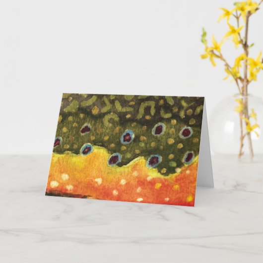 マス釣り カード (黄色い花)