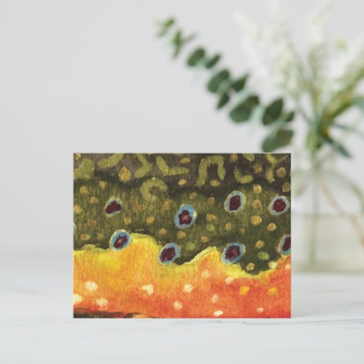 マス釣り ポストカード (スタンド正面)