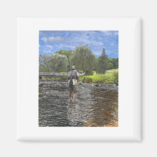 マス釣り マグネット (正面)