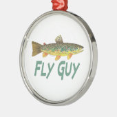 マス釣り メタルオーナメント (左)