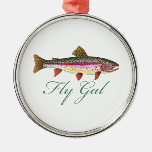 マス釣り メタルオーナメント (正面)