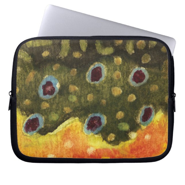 マス釣り ラップトップスリーブ (正面)