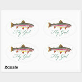 マス釣り 楕円形シール (シート)