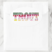 マス釣り 楕円形シール (バッグ)