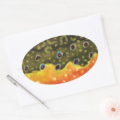 マス釣り 楕円形シール (封筒)