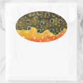 マス釣り 楕円形シール (バッグ)