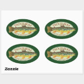 マス釣り 楕円形シール (シート)