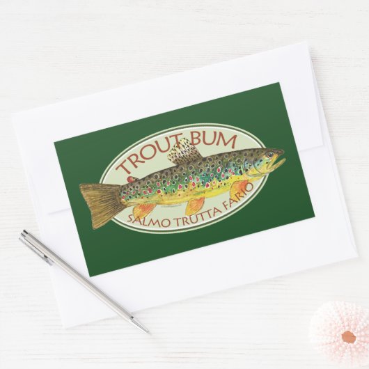 マス釣り 長方形シール (封筒)