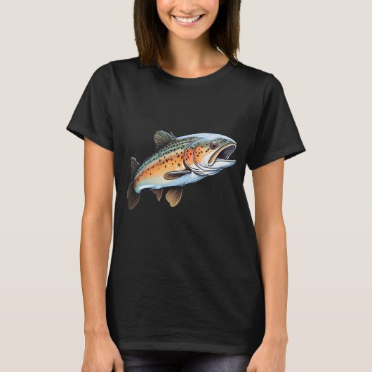 マス釣り Tシャツ (正面)