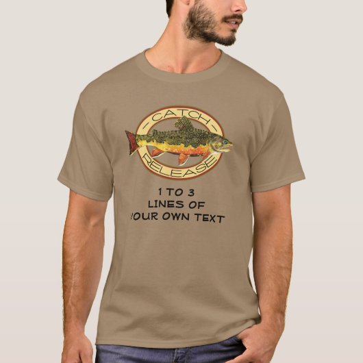 マス釣り Tシャツ (正面)