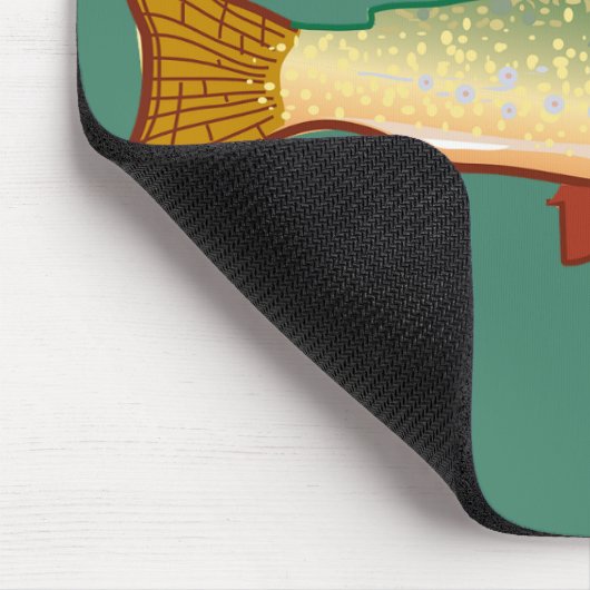 マス魚イラストレーション芸術 マウスパッド (コーナー)