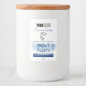 マス魚フィレットロゴ付き商品ラベル フードラベル (正面)