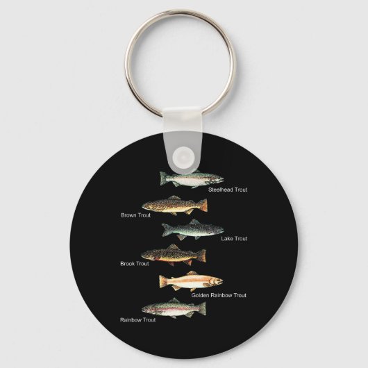 マス魚種収集魚釣り キーホルダー (正面)