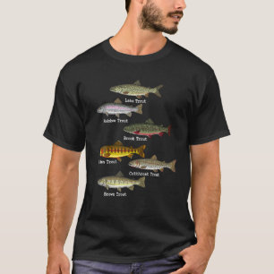マス魚種収集魚釣りFis Tシャツ
