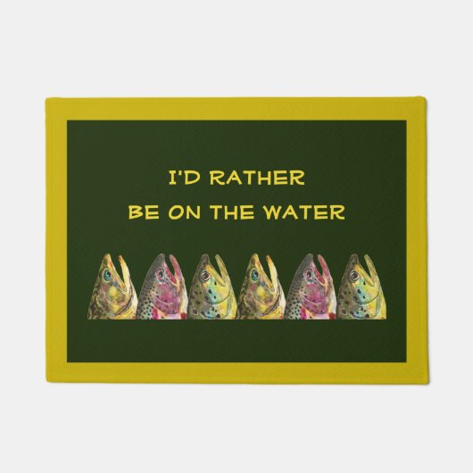 マス魚釣りアングラーズ ドアマット (正面)